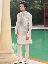 Classic Ivory Kurta Pajama with Embroidered Waistcoat