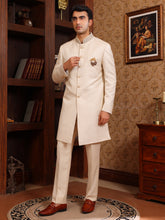 Classic Beige Indo-Western Sherwani Set