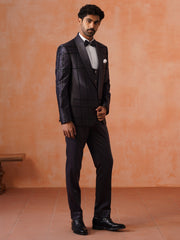 Men’s Grey Shawl Collar Suit Set