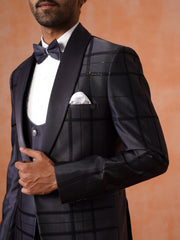 Men’s Grey Shawl Collar Suit Set