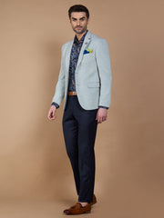 Full Sleeve Textured Grey Jacket