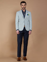 Full Sleeve Textured Grey Jacket