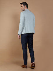 Full Sleeve Textured Grey Jacket