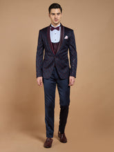 Blue embroidered Party Wear Suit