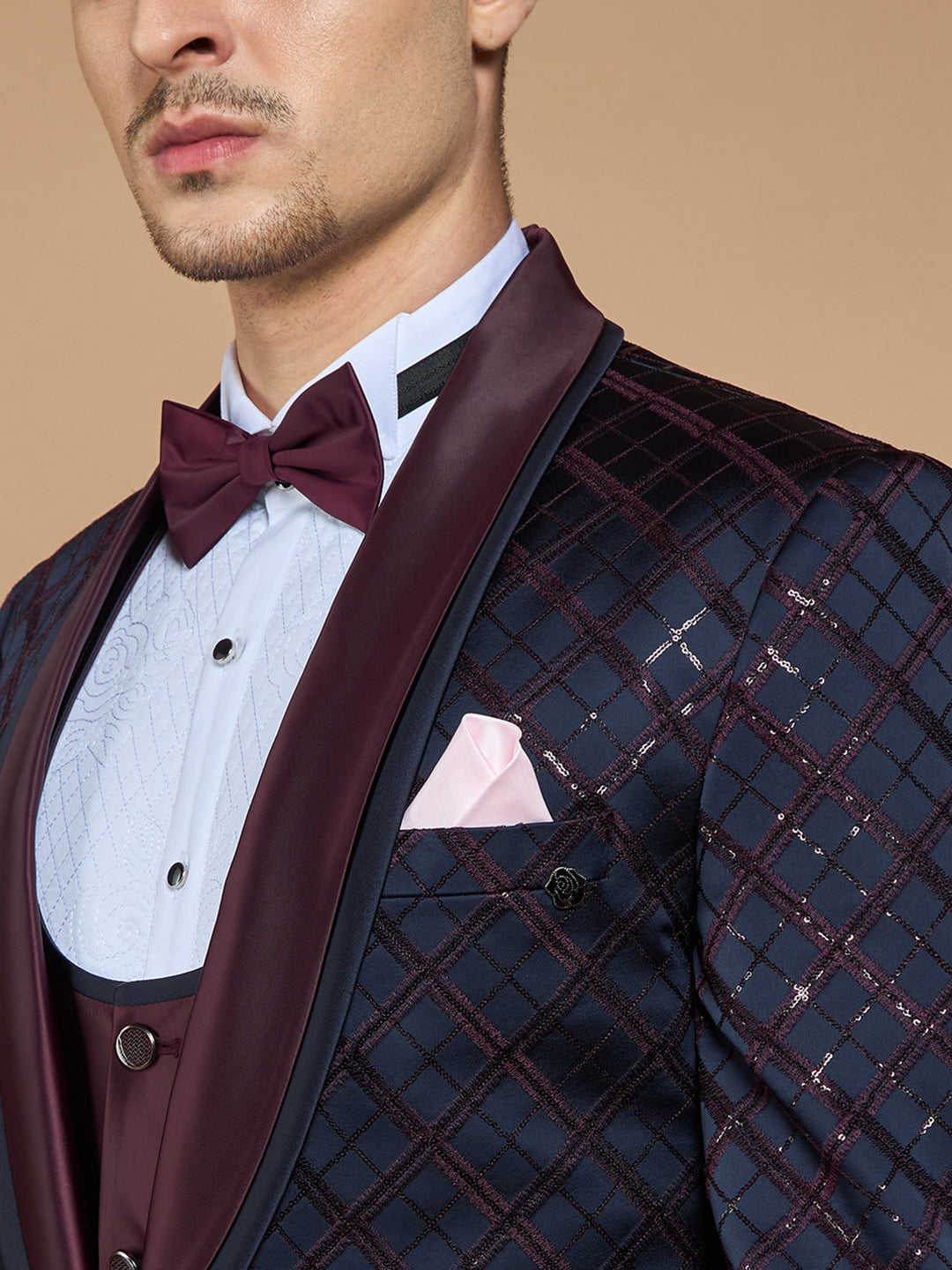 Blue embroidered Party Wear Suit