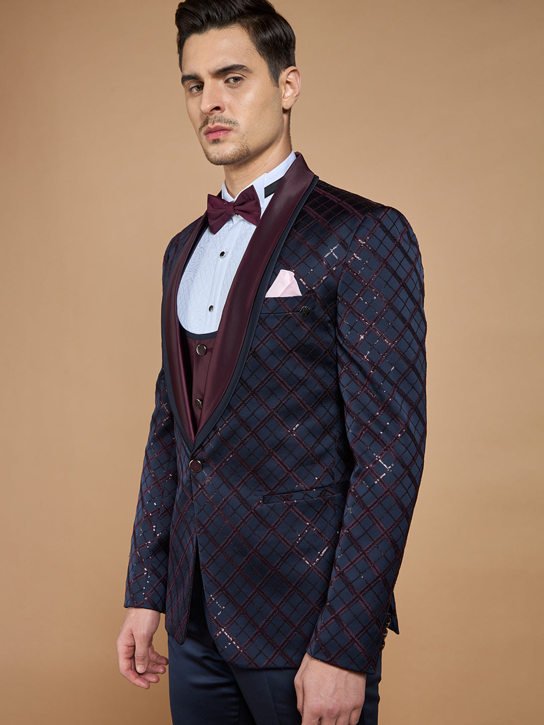 Blue embroidered Party Wear Suit