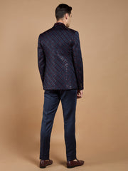 Blue embroidered Party Wear Suit