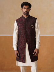 Men’s Kurta, Trouser & Long Waistcoat Set