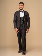 Men's Black Tuxedo With Shawl Collar