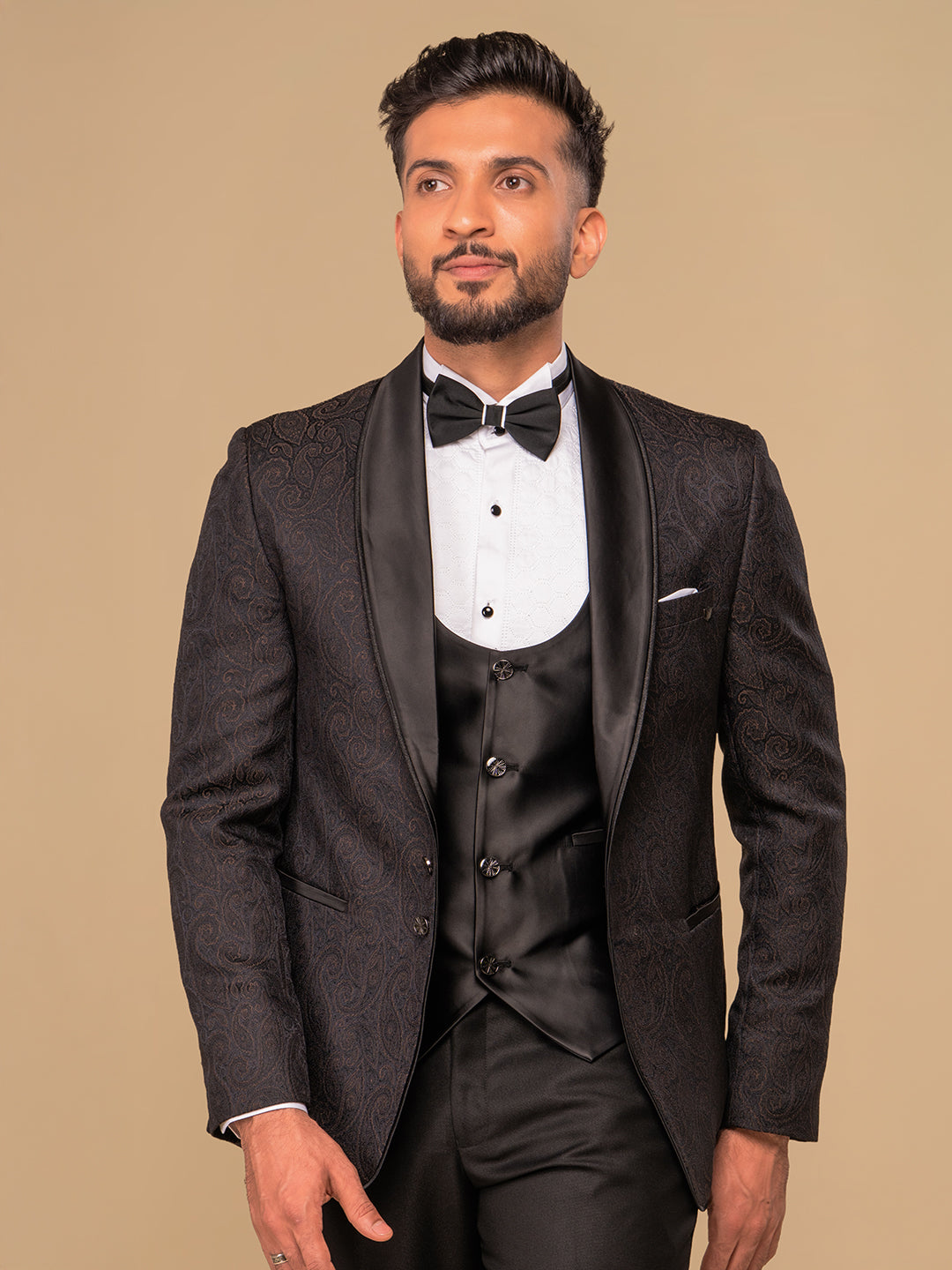 Men's Black Tuxedo With Shawl Collar
