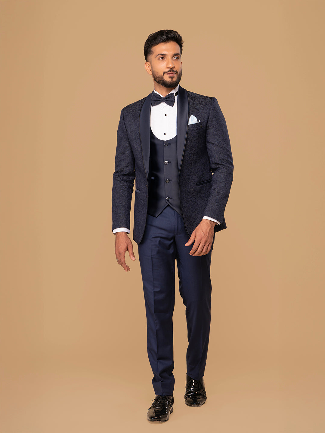 Men's Blue Tuxedo With Shawl Collar
