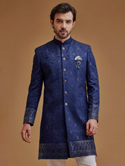 Navy Blue Achkan