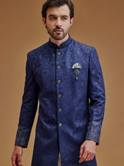 Navy Blue Achkan