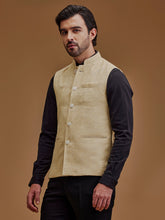 Self Designed Floral Beige Bundi