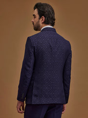 Double Toned Textured Five Piece Suit