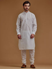 Embroidered With Zari Work Cream Achkan