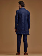 Sequence Work Blue Achkan