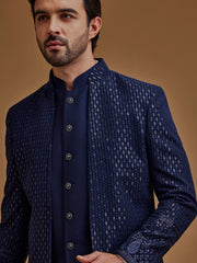 Sequence Work Blue Achkan