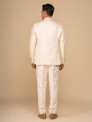 Men Cream 3-Piece Bandhgala Set