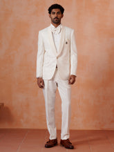 Men’s Embroidered Shawl Collar Suit Set