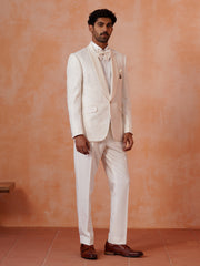 Men’s Embroidered Shawl Collar Suit Set