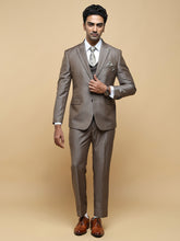 Men’s Textured Peak Collar Suit Set