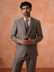 Men’s Textured Peak Collar Suit Set