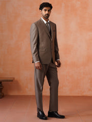 Men’s Textured Peak Collar Suit Set
