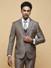 Men’s Textured Peak Collar Suit Set