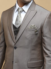Men’s Textured Peak Collar Suit Set