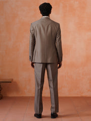 Men’s Textured Peak Collar Suit Set