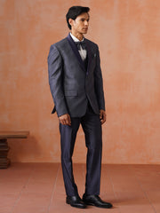 Men’s Grey Sequence Shawl Collar Suit Set