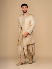Men Cream Achkan