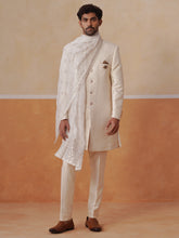 Neumen Cream Men Achkan