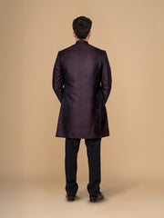 Neumen Dark Maroon Men Achkan