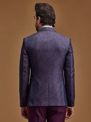 Single Breasted Paisley Wine Five Piece Suit