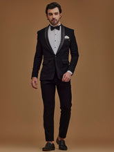 Solid Black Single Breasted Suit