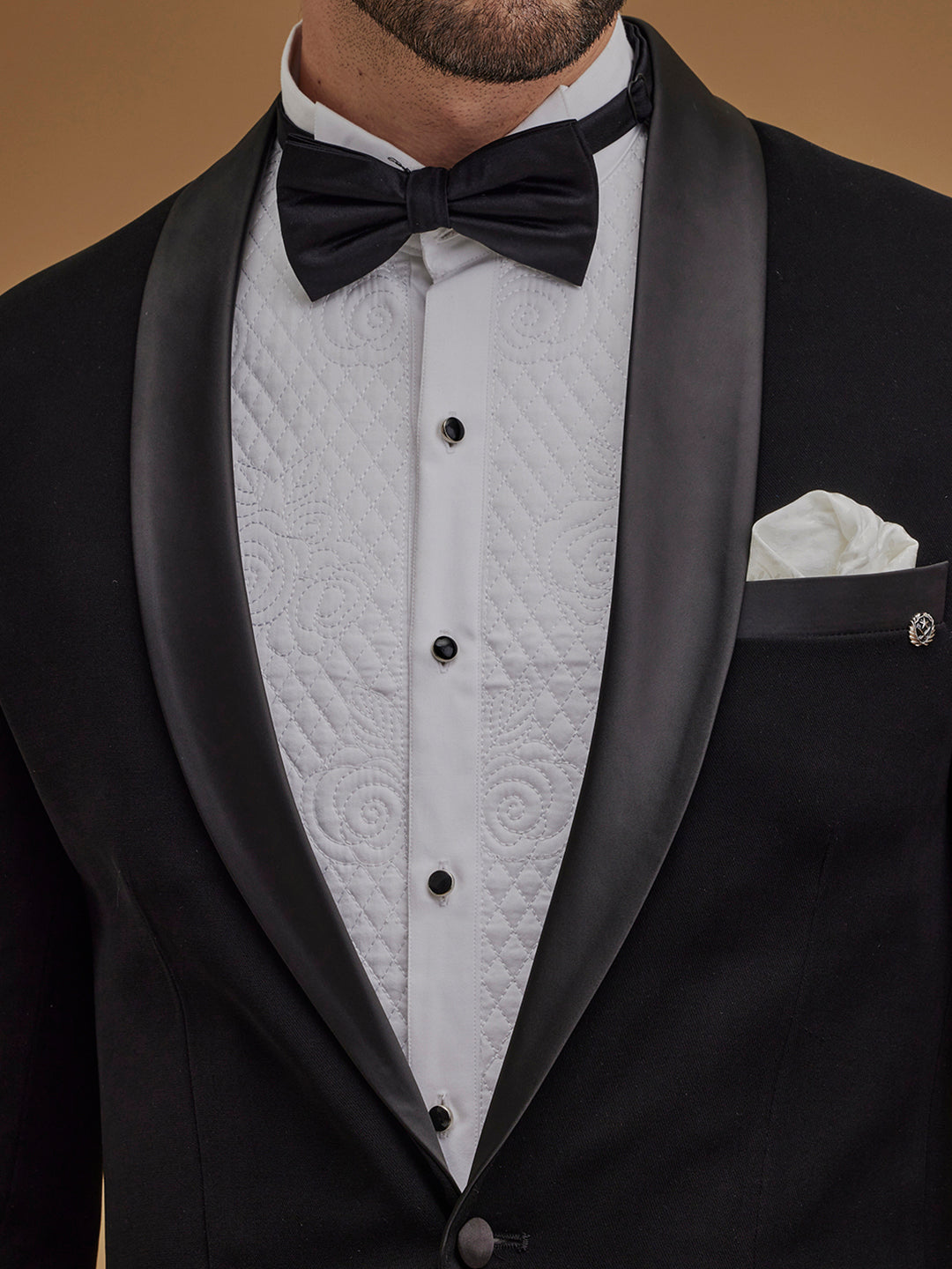 Solid Black Single Breasted Suit