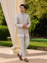 Classic Grey Nehru Jacket – Festive & Wedding Wear