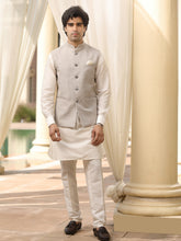 Elegant Grey Nehru Jacket for Men – Classic Ethnic & Semi-Formal Wear