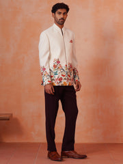 Floral Jacket With Zip Deatils