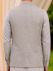 Classic Beige Nehru Jacket – Festive & Wedding Wear
