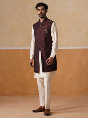 Men’s Kurta, Trouser & Long Waistcoat Set