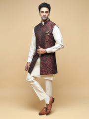 Men’s Kurta, Trouser & Long Waistcoat Set