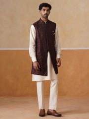 Men’s Kurta, Trouser & Long Waistcoat Set