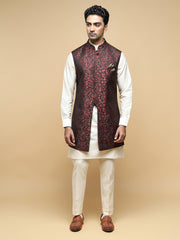 Men’s Kurta, Trouser & Long Waistcoat Set