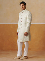 Men’s Pastel Green Long Waistcoat & Trouser Set