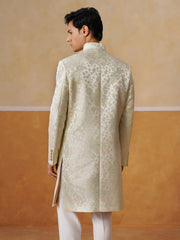 Men’s Pastel Green Long Waistcoat & Trouser Set
