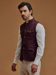 Textured Maroon Bundi