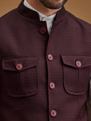 Textured Maroon Bundi